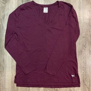 PINK Long Sleeve Graphic Tee - Size Small